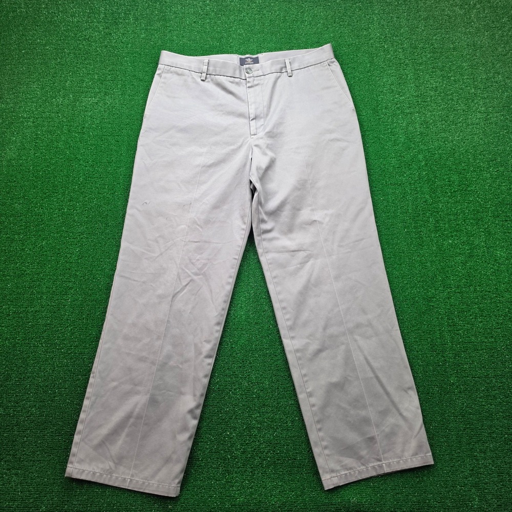 Dockers Classic Fit Khaki Chino Pants Mens 36x31 Stone Grey Tan Cotton Casual